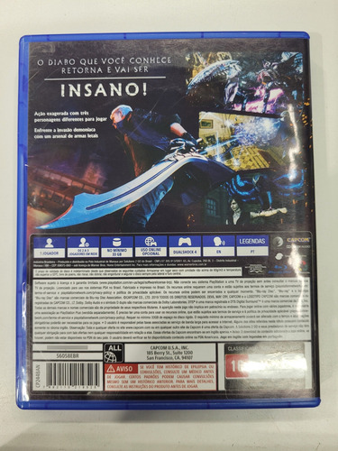 Ps4 Devil May Cry 5 Fisico Ps4 Devil May Cry 5 Midia (Usado)