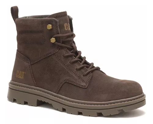 Caterpillar Bota de trabalho masculina Outbase macia, Couro marrom