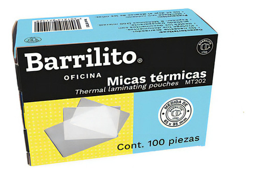 Micas Termicas Barrilito Mt202 Rigida 65x95mm 100 Piezas