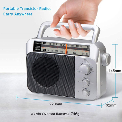 Retekess Tr604 Am Fm Radio Transistor Portátil Radio Analógi