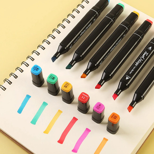 Rotulador De Doble Punta De 80 Colores Para Animación