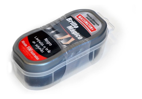 Imagen 3 de 10 de Wassington Esponja Brillo Mágico Lustre Negro