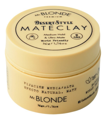 Cera Pomada Matte Marca Mr Blonde Barberia Barba Pomada 50gr