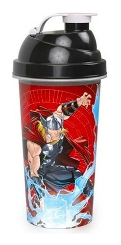 Copo Shakeira De Plástico 580 Ml Tampa Rosca Avengers Thor