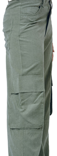 Pantalón Mujer Cargo Cómodo Con Elástico Y Presillas