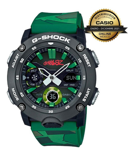 Reloj Casio G-shock Gorillaz Carbón Ga-2000gz-3a Ghiberti
