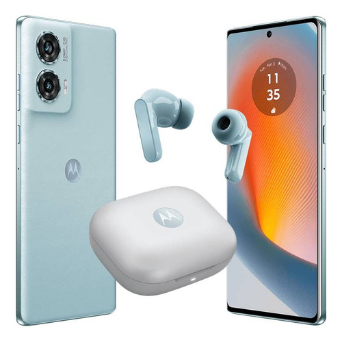 Smartphone Motorola Moto Edge 50 Fusion 5g 256 Gb 16 Gb (8gb Ram + 8 Gb Ram Boost) Camara 50mp Azul Ártico Con Audifonos Azul
