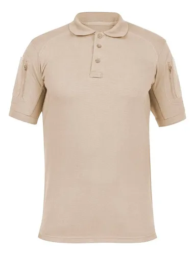 Camiseta Tipo Polo Hombre Color Beige – Moft