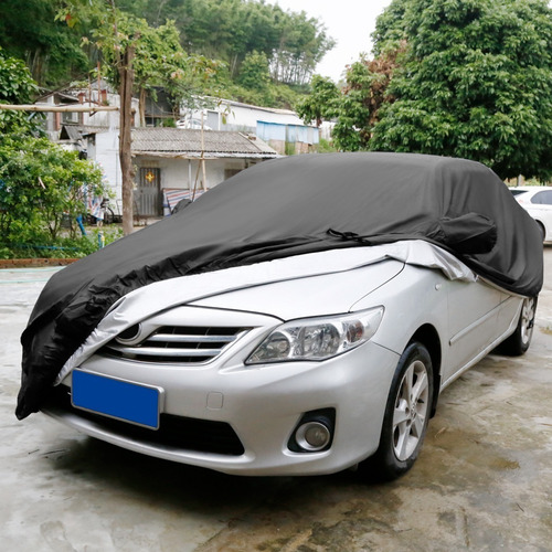 Funda Protectora Impermeable Para Auto 490x180x160cm Negro