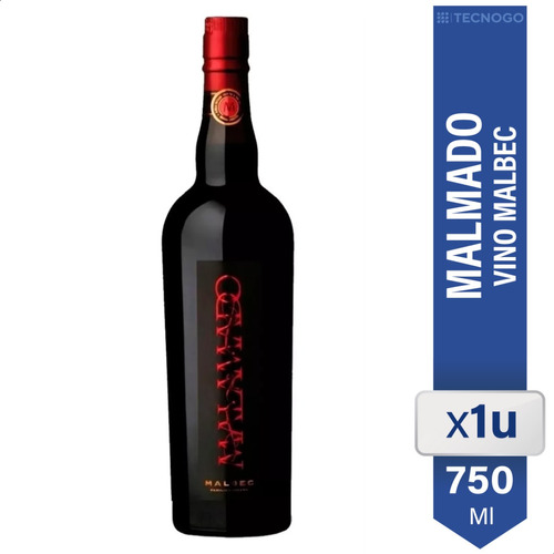 Vino Malamado Malbec Tinto 750ml  Flia Zuccardi