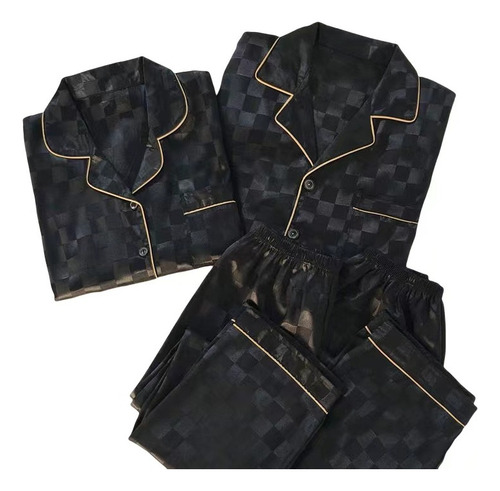 Conjuntos De Pijama De Seda De Lujo For El Hogar, Camisa La