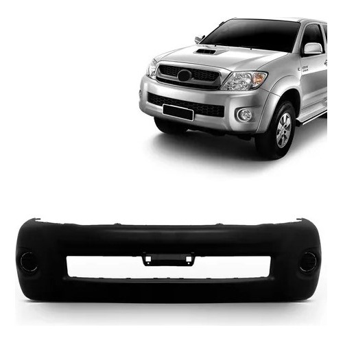 Parachoque Dianteiro Hilux Srv 2009 2010 2011 Preto Liso