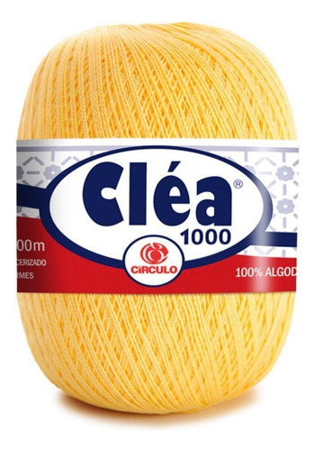 Línea 1000 de Cléa, lana, ganchillo, color 1198, color mantequilla