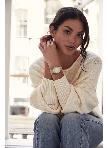 Bulova Reloj Crystal Phantom Para Mujer, Crystal Phantom, Mediano, Pulsera De Acero Inoxidable En Tono Dorado De Cuarzo Y Vidrio