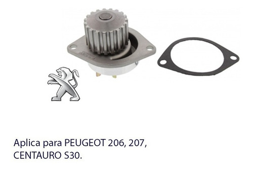 Bomba De Agua Peugeot 206, 207, Centauro S30 19 Dientes