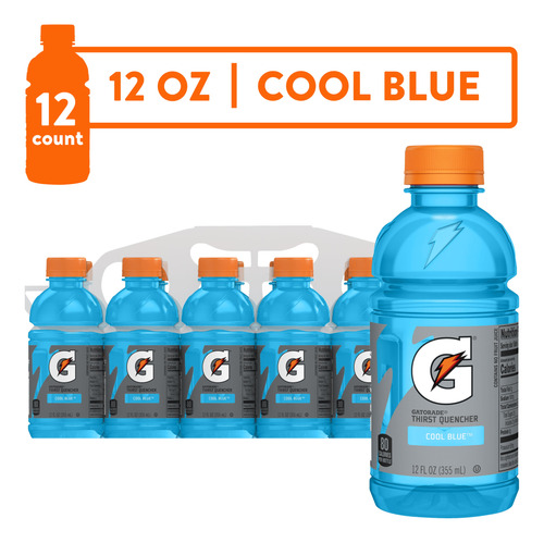 Pack De 12 Bebidas Hidratantes 12 Onzas Cool Blue Gatorade