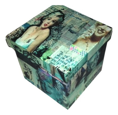 Caja De Madera Decorativa Marilyn Monroe