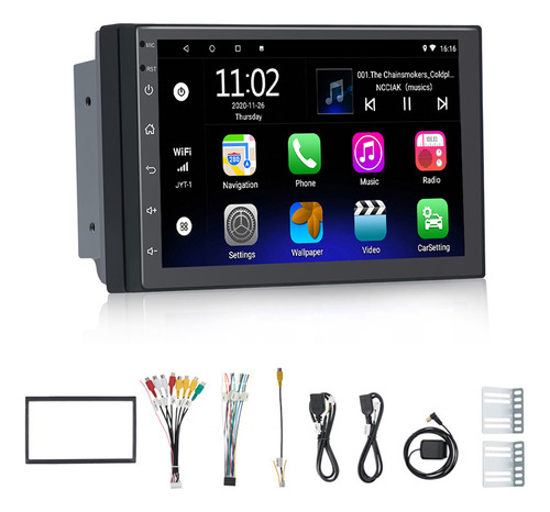 Lebeeaudio 7 Pulgadas Coche Estereo Android Gps Doble Din Con Camara Mirrorlink 32g ROM