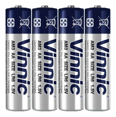 Pilas Alcalinas Vinnic Doble A Aa X4 Batería Calidad 1.5v