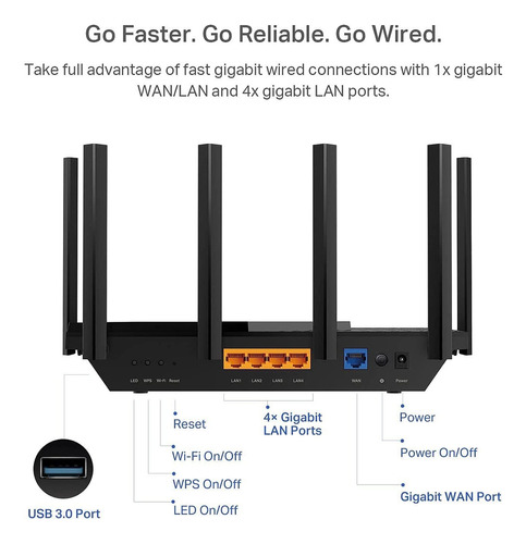 Tp-link Ax5400 Wifi 6 Router (archer Ax73)- Dual Band Gigabi