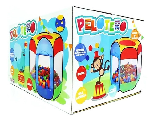 Imagen 8 de 10 de Pelotero Hexagonal De Tela Autoarmable +pelotas Faydi 3a8 Añ