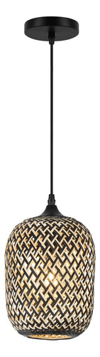 Lampara P/ Techo Pantalla De Bamboo, Lu7009-e27/02 Luziré Estructura Paja