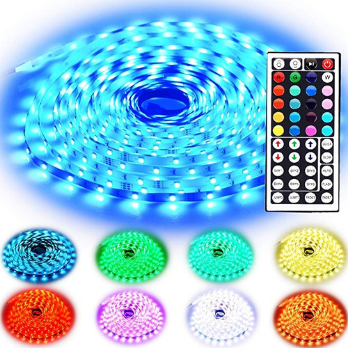 Rxment Rgb Led Franja Con 10 M Remoto 32,8 Pies 5050 Rgb 300