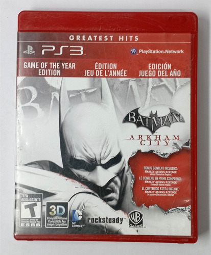 Batman Arkham City Playstation 3 Ps3 B Rtrmx Vj