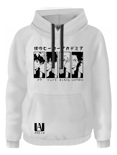 Hoodie Buzo Buso Saco Anime My Hero Academia Clase 1-a