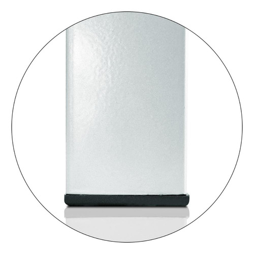 Base Quadrada Em Aço Para Mesa De Jantar Vidro Madeira Pedra Cor Branco