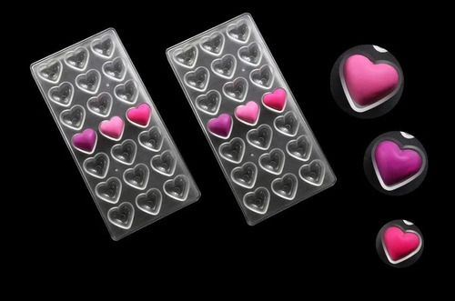 Pack X2 Moldes Chocolate Molde De Chocolate Molde De Corazón