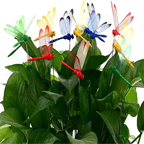 24 Unidades De Decoración De Libélulas En 3d Para Jardín, De
