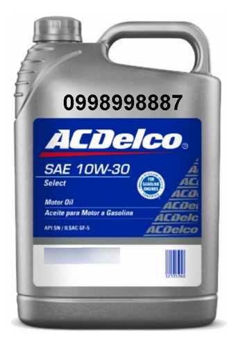 Aceite Para Motor Acdelco 10w30 Galon 