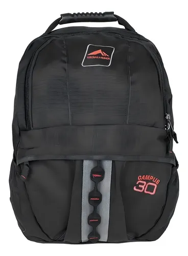 Mochila Campus 30 Litros Trilhas & Rumos Camping Trekking Cor Preto Desenho do tecido Liso