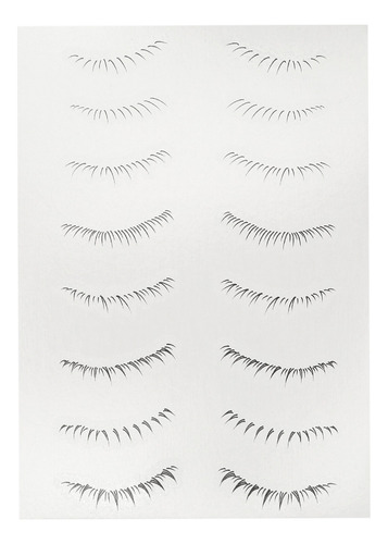 * 12 Hojas De Pegatinas For Pestañas Adhesivas En Las