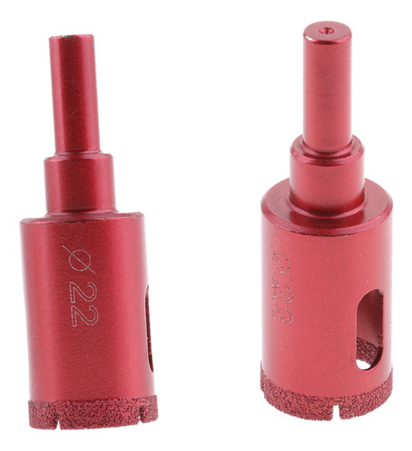 Juego De Brocas De Diamante 22mm Rojo 22mm
