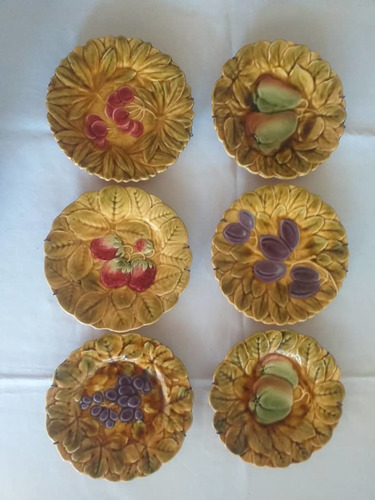 Imagen 1 de 2 de Platos De Cerámica Francesa Sarrecuemines Originales 6 Pza