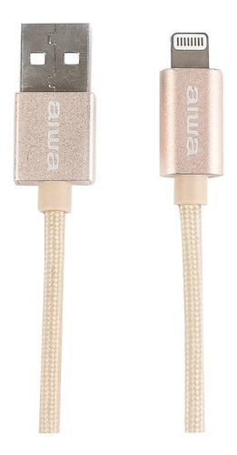 Cable iPhone Usb Lightning Aiwa 1.5mt Dorado