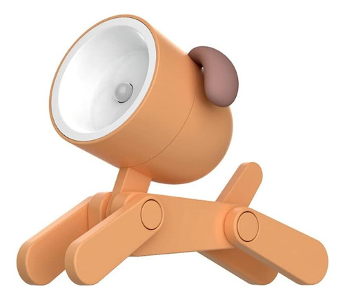 Yzbao - Mini Lámpara De Escritorio Led Con Forma De Animales Estructura Naranja Oscuro Pantalla Blanco