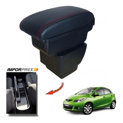 Consola Apoyabrazo - Mazda 2 Con 3 Usb  2008 - 2015 Slid