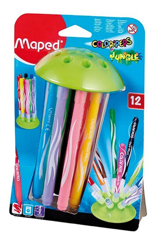 Imagen 3 de 5 de Marcadores Maped Color'peps Jungle Innovation X 12 Educando