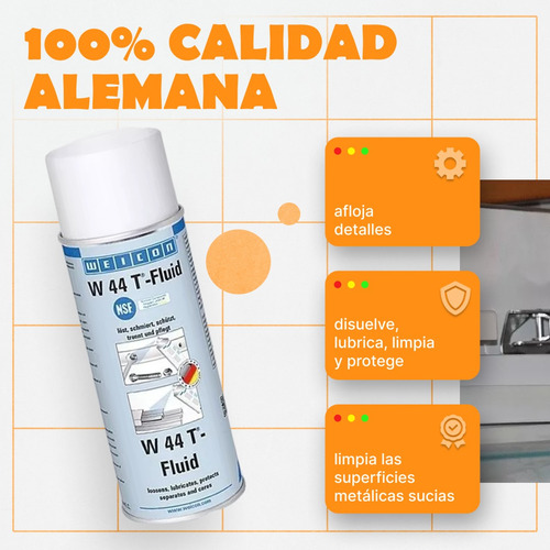 Spray Lubricante Multiproposito W44t Fluid 400 Ml Nsf Weicon