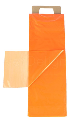 Cleverdelights Bolsas De Periodico Naranja - 7.5  X 21  - P