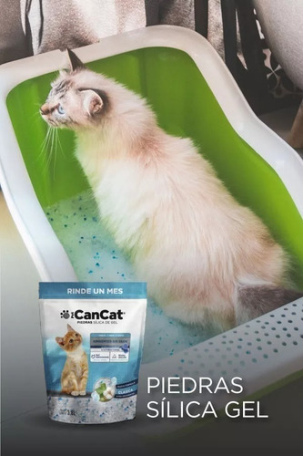 Piedras para gatos sílica de gel neutras clásica Cancat 3.8 litros