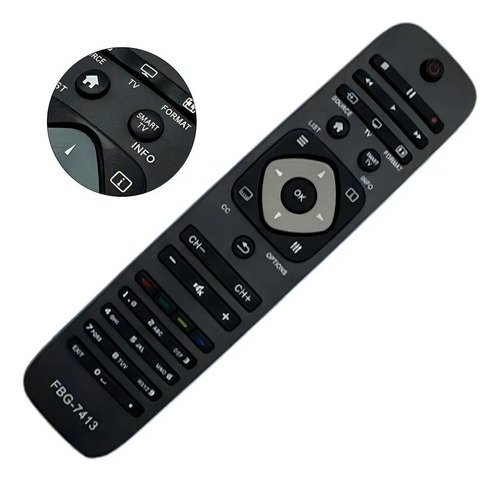 Controle Remoto Compatível C/ Tv Philips Lcd/led/3duniversal