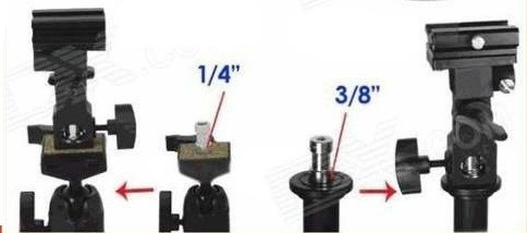 Imagen 4 de 4 de Adaptador Hembra 1/4 A 3/8 Trípode & Monópie Canon Nikon