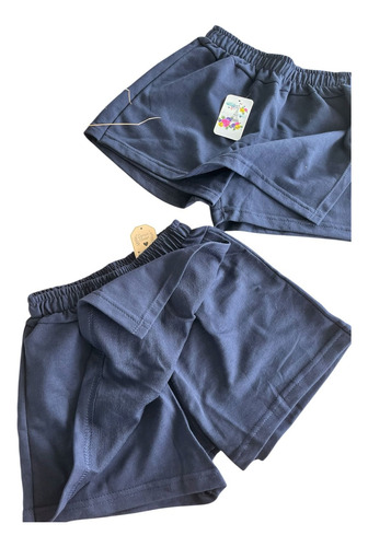 Pollera Pantalón Azul Algodon Uniforme Colegio Short Pollera Azul 12