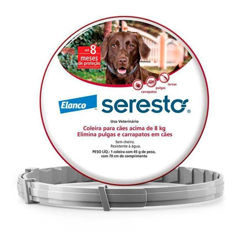 Coleira Seresto Para Cães Acima De 8kg Original + Brinde