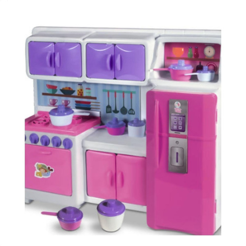Imagem 6 de 10 de Cozinha Infantil Meninas Completa Coleção Cristal C/ Fogão