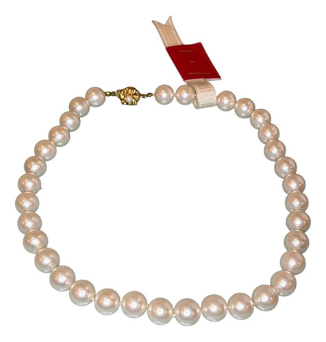 Collar De Perlas De Mallorca Blancas Grandes (heredado)